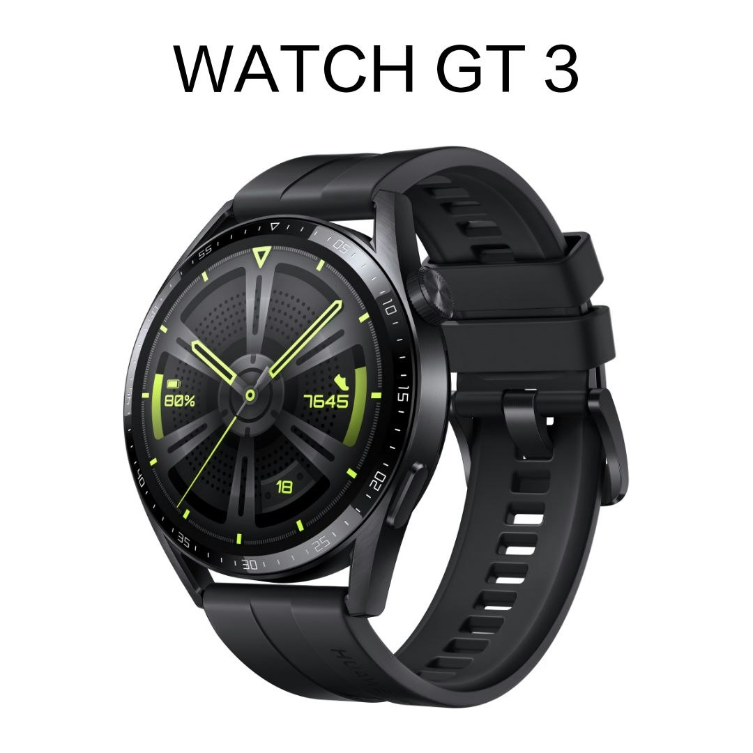 Smartwatch  Huawei New Active Watch GT 3, 46 mm, 14 días, Ritmo cardiaco  24h, SPo2, IA+100 deportes, GPS, 5 Atm, Negro